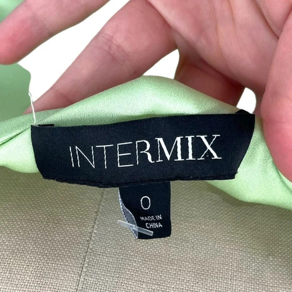INTERMIX Paris‎ Silk Slip Dress Pistachio Green Size 0 - Picture 9 of 10